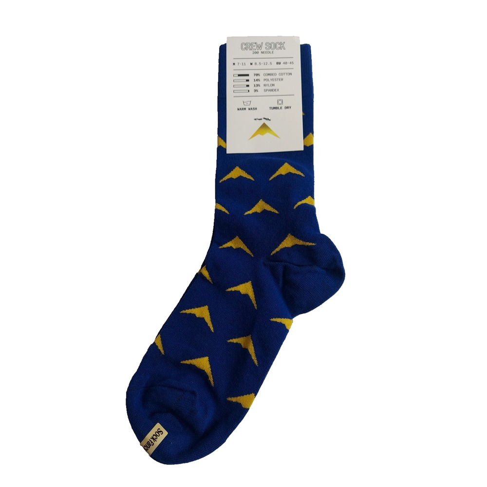 Sock Fancy 200 Needle Crew Socks - Size 7-11 Men - 8.5 - 12.5 Women - Color Navy